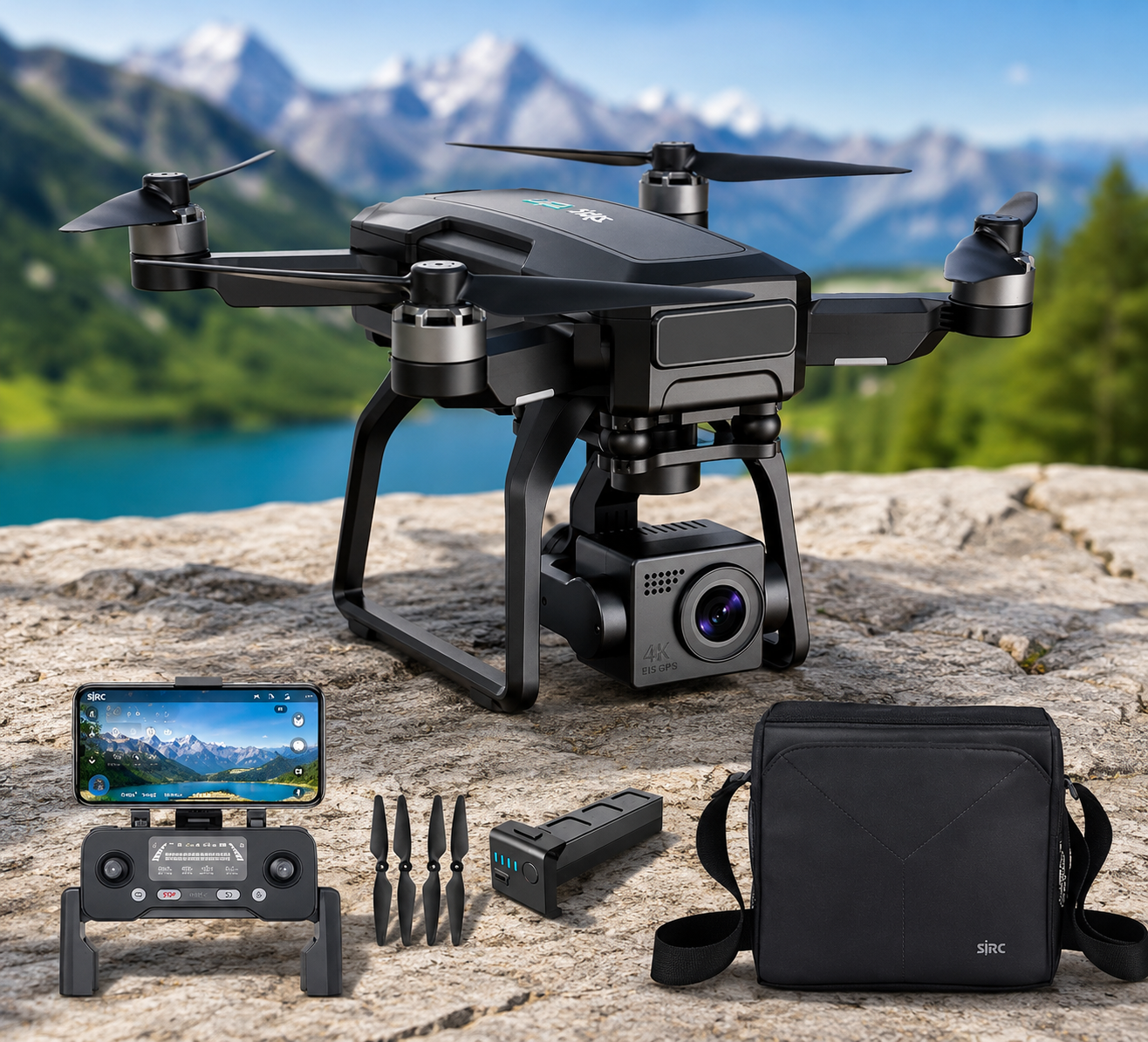 Smart Drone Camera 4K HD | Foldable WiFi FPV Drone | Aerial Photography & Video Recording Drone for Beginners and Professionals