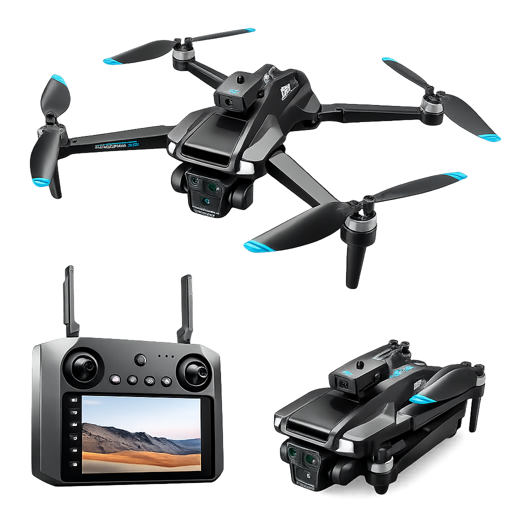 4K HD Camera Foldable Drone with Remote Control, WiFi FPV, Altitude Hold, One-Key Takeoff & Landing, Long Flight Time