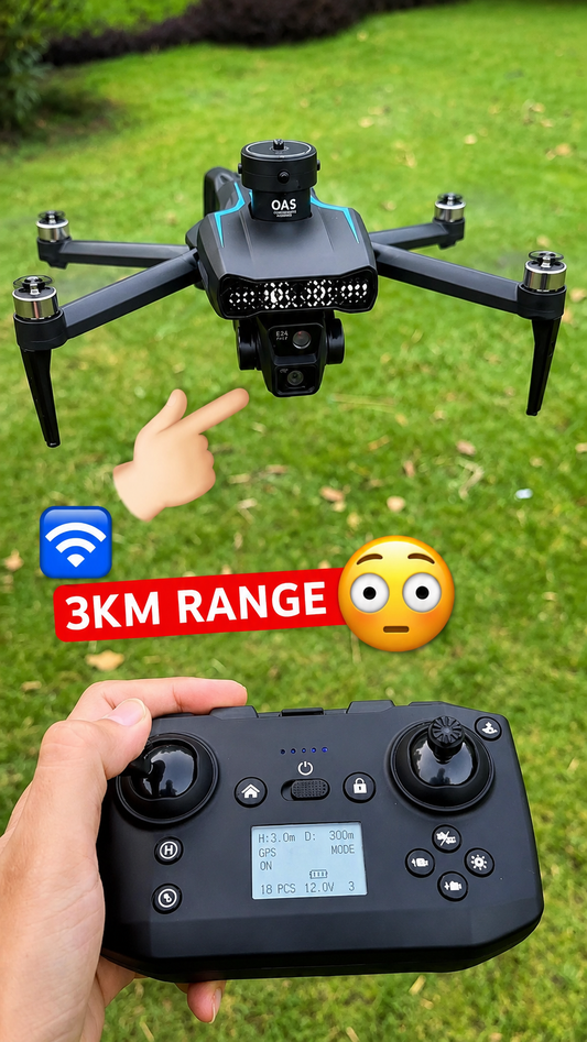 4K HD Camera Foldable Drone with Remote Control, WiFi FPV, Altitude Hold, One-Key Takeoff & Landing, Long Flight Time